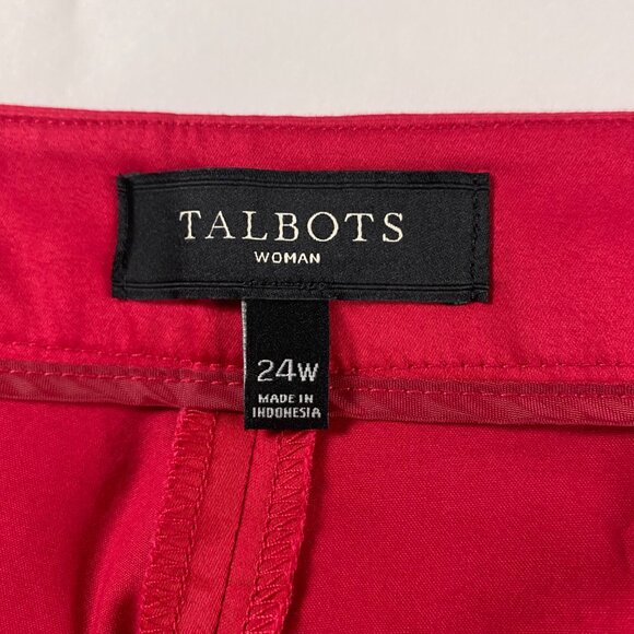 NWOT Talbots Shorts Women's Size 24W Red Plus Size Cotton Spandex Stretch - Picture 5 of 12